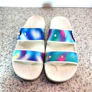 CROCS Solarized Colorful Slide Sandals Size M10-W12